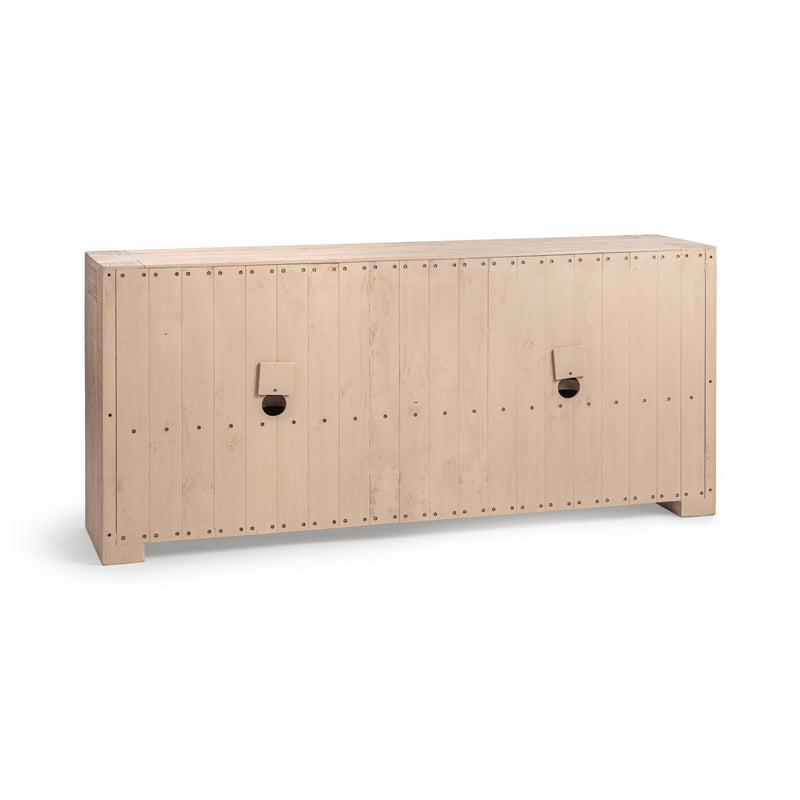 Classic Home Bristol 4-door buffet cabinet with wooden finish and stylish design, showcasing ample storage space.