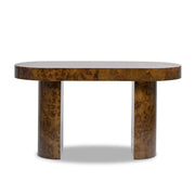 Jennifer Taylor Home Jesse single drawer oval computer desk with sleek wood finish and modern design.