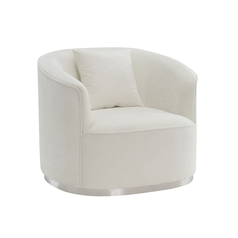 Odette - Chair With Pillow - Beige Chenille - R&R Furniture Gallery (Fountain Valley, CA)