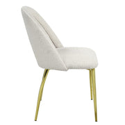 Fadri - Side Chair (Set of 2) - Teddy Sherpa & Mirrored Gold - R&R Furniture Gallery (Fountain Valley, CA)