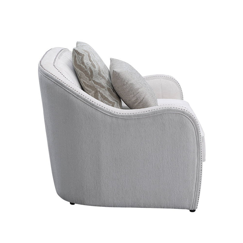 Mahler - Chair With 2 Pillows - Beige Linen