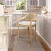 Americana - Mid-Century Modern Cane Back Counter Stool - R&R Furniture Gallery (Fountain Valley, CA)