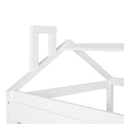 Twin Size Classic House Bed With Twin Size Trundle - White - R&R Furniture Gallery (Fountain Valley, CA)