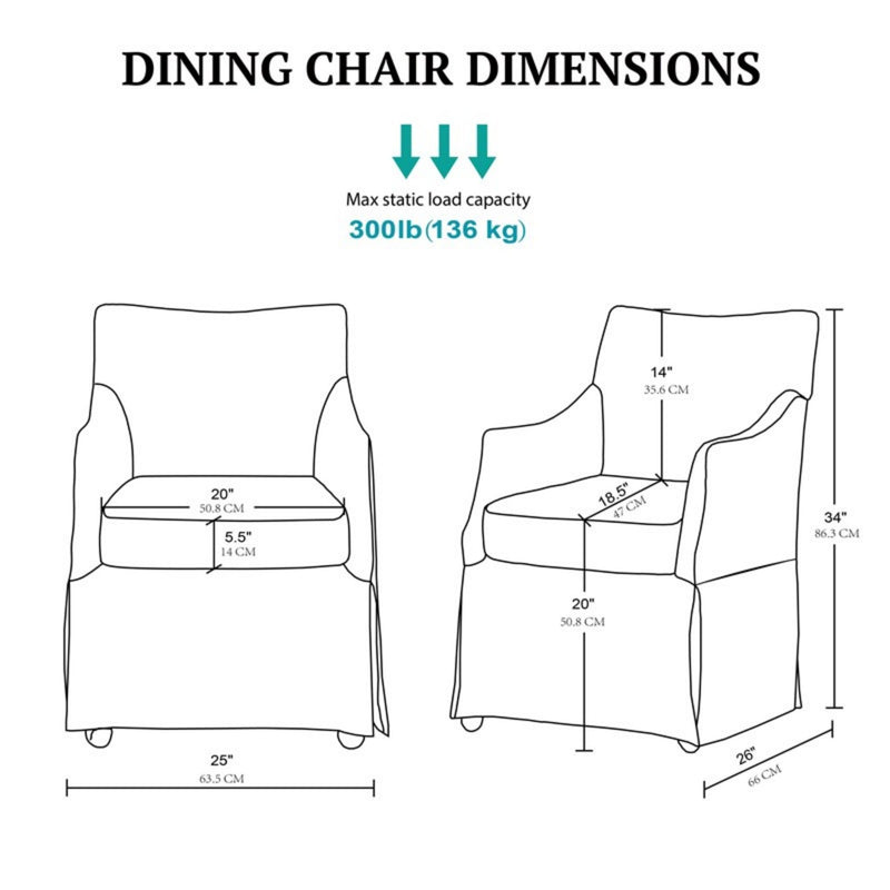 London - Upholstered Skirted Dining Arm Chair - R&R Furniture Gallery (Fountain Valley, CA)