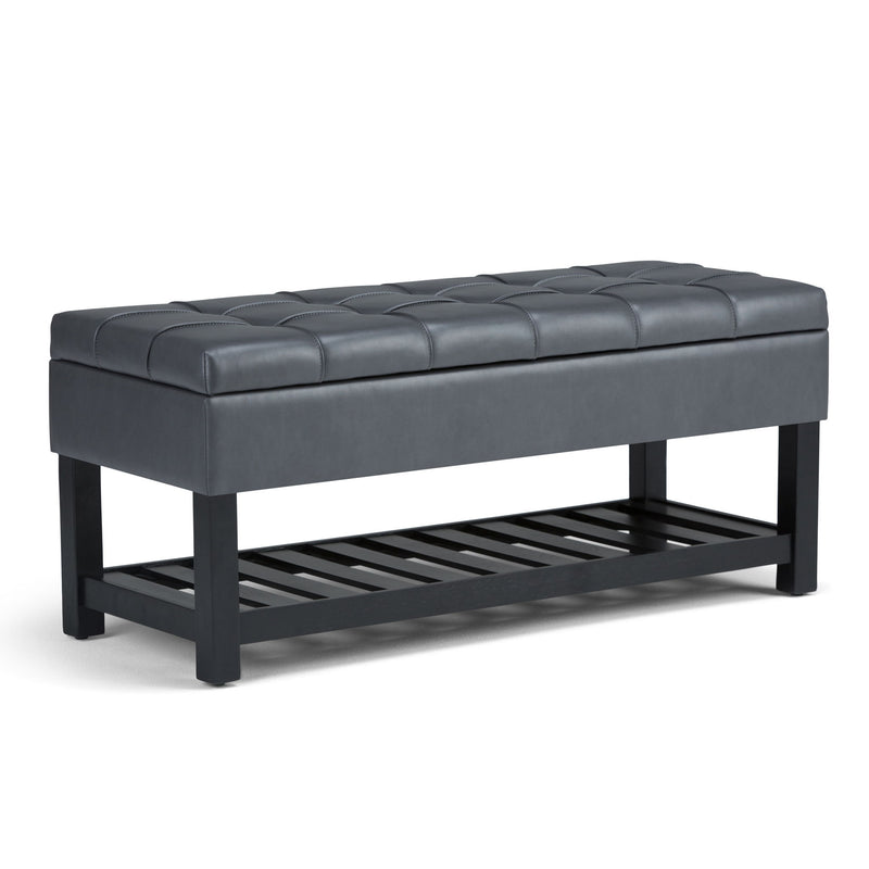 Saxon - Upholstered Transitional Storage Ottoman Bench - R&R Furniture Gallery (Fountain Valley, CA)