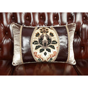Eustoma - Chair - Cherry Top Grain Leather Match & Walnut - R&R Furniture Gallery (Fountain Valley, CA)