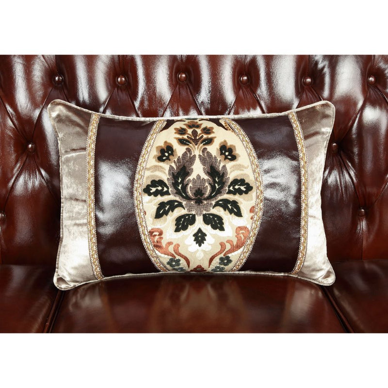 Eustoma - Chair - Cherry Top Grain Leather Match & Walnut - R&R Furniture Gallery (Fountain Valley, CA)