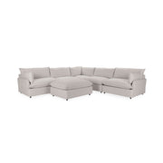 Classic Home Caplan 6-piece modular sectional with ottoman, featuring plush cushions and modern design for a stylish living room.