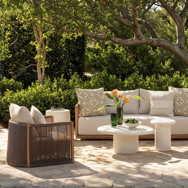 Zosia - Outdoor Sofa Chair - Sand And Natural