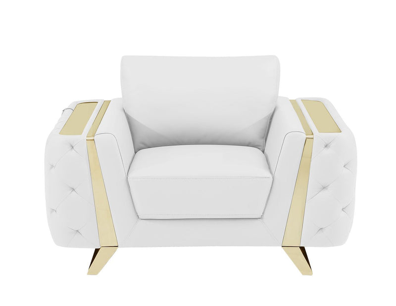 1050 - 3-Piece Sofa Set - White