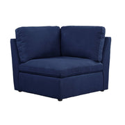 Crosby - Modular Wedge - Blue Fabric - R&R Furniture Gallery (Fountain Valley, CA)