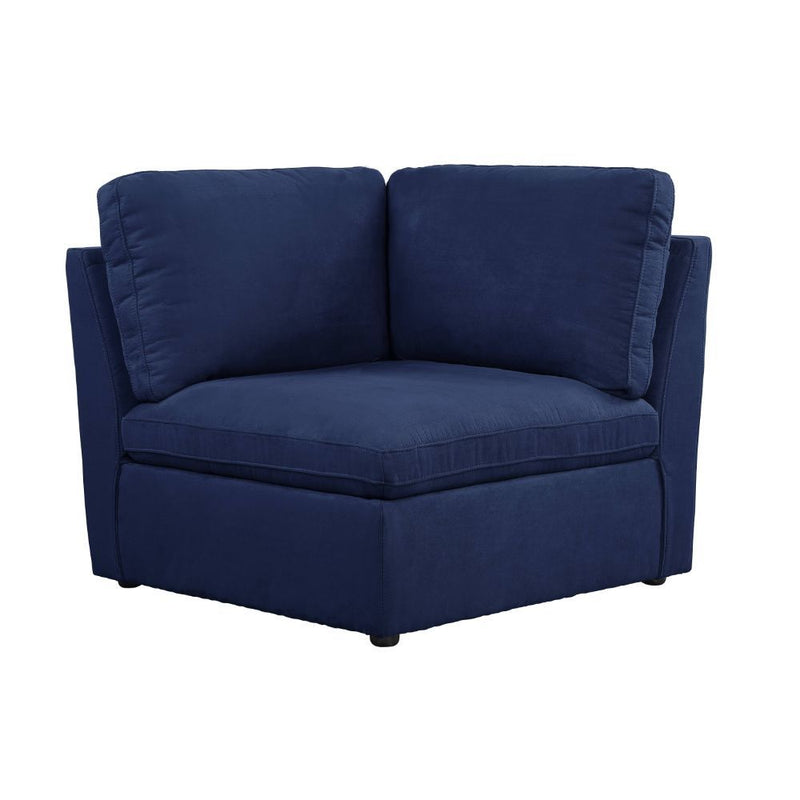 Crosby - Modular Wedge - Blue Fabric - R&R Furniture Gallery (Fountain Valley, CA)