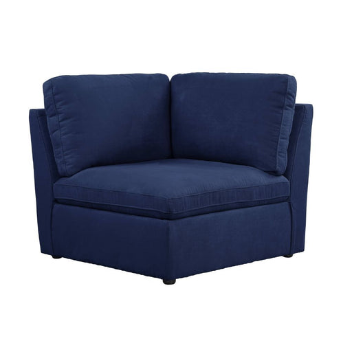 Crosby - Modular Wedge - Blue Fabric - R&R Furniture Gallery (Fountain Valley, CA)