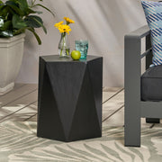 Noble House side table with a geometric design, featuring a modern, stylish shape perfect for living room or bedroom decor.