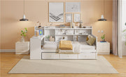 Daybed With 3 Drawers USB Ports And Desk - R&R Furniture Gallery (Fountain Valley, CA)