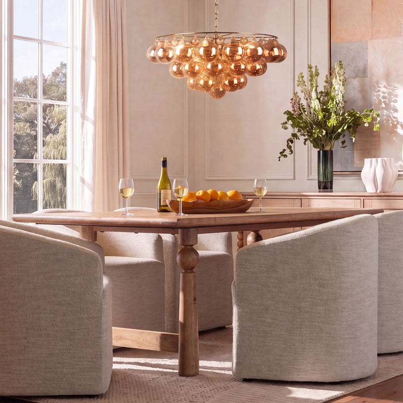 Merriman - Chandelier - Amber And Brass