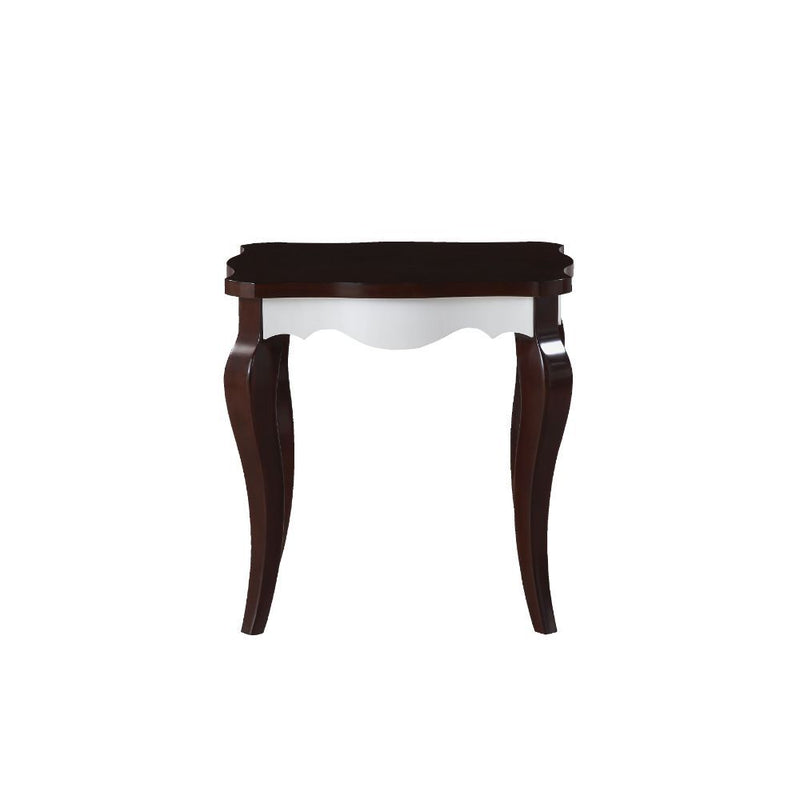 Mathias - End Table - White & Walnut - R&R Furniture Gallery (Fountain Valley, CA)