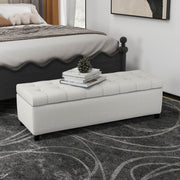 Upholstered Storage Ottoman Bench, Foot Rest For Bedroom - R&R Furniture Gallery (Fountain Valley, CA)