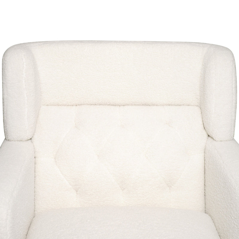Upholstered Accent Chair Tufted Armchair For Living Room And Bedroom - R&R Furniture Gallery (Fountain Valley, CA)