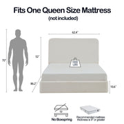 Canter - Tall Headboard Upholstered Bed - R&R Furniture Gallery (Fountain Valley, CA)