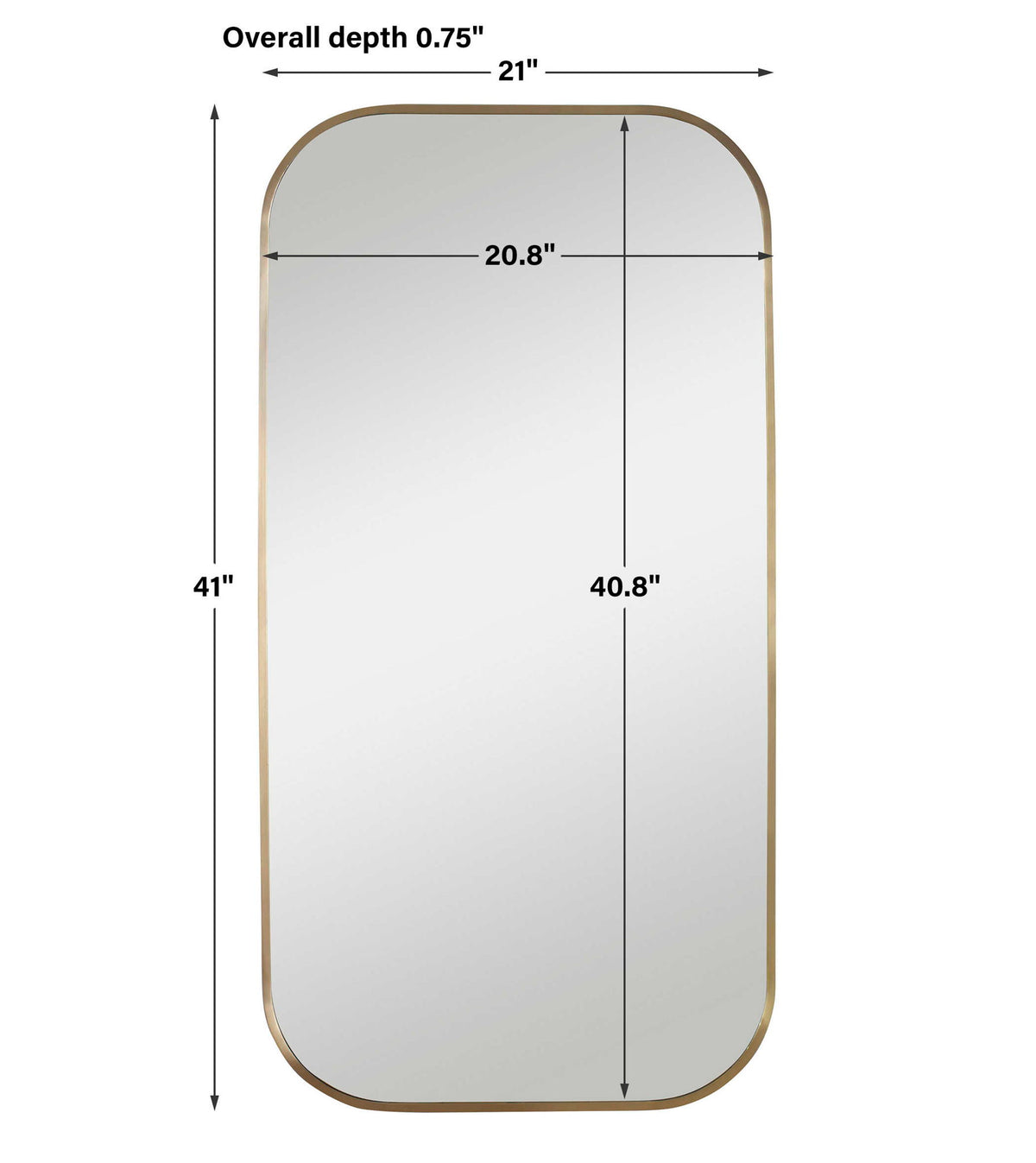 Uttermost Taft wall mirror with a sleek, modern frame, hanging on a wall, showcasing contemporary home decor.