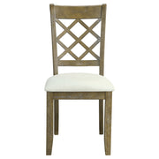 Karsen - Side Chair (Set of 2) - Beige Linen & Rustic Oak - R&R Furniture Gallery (Fountain Valley, CA)