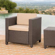 Stylish Outdoor Club Chair With Weather Resistant Cushions - R&R Furniture Gallery (Fountain Valley, CA)