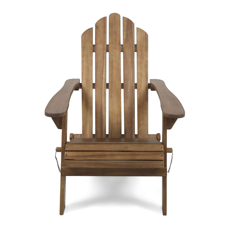 Aurascape - Outdoor Acacia Wood Foldable Adirondack Chair - R&R Furniture Gallery (Fountain Valley, CA)