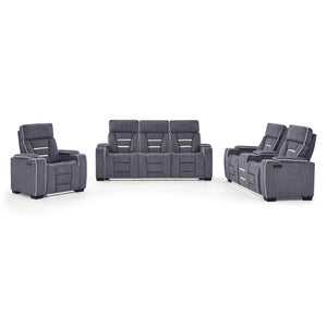 Austin - Reclining Sofa With Storage Arms - Gray