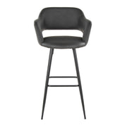 Set of two Lumi Source Margarite contemporary barstools with sleek design and cushioned seats, perfect for modern home or bar area.