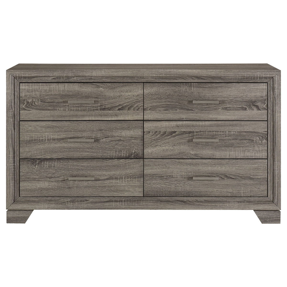 Funston - 6 Drawer Dresser Cabinet - Brown Oak