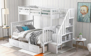 Stairway Bunk Bed With Storage And Guard Rail For Bedroom - R&R Furniture Gallery (Fountain Valley, CA)