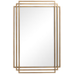 Uttermost Amherst wall mirror with a sleek, modern frame, reflecting a contemporary home interior.
