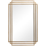 Uttermost Amherst wall mirror with a sleek, modern frame, reflecting a contemporary home interior.