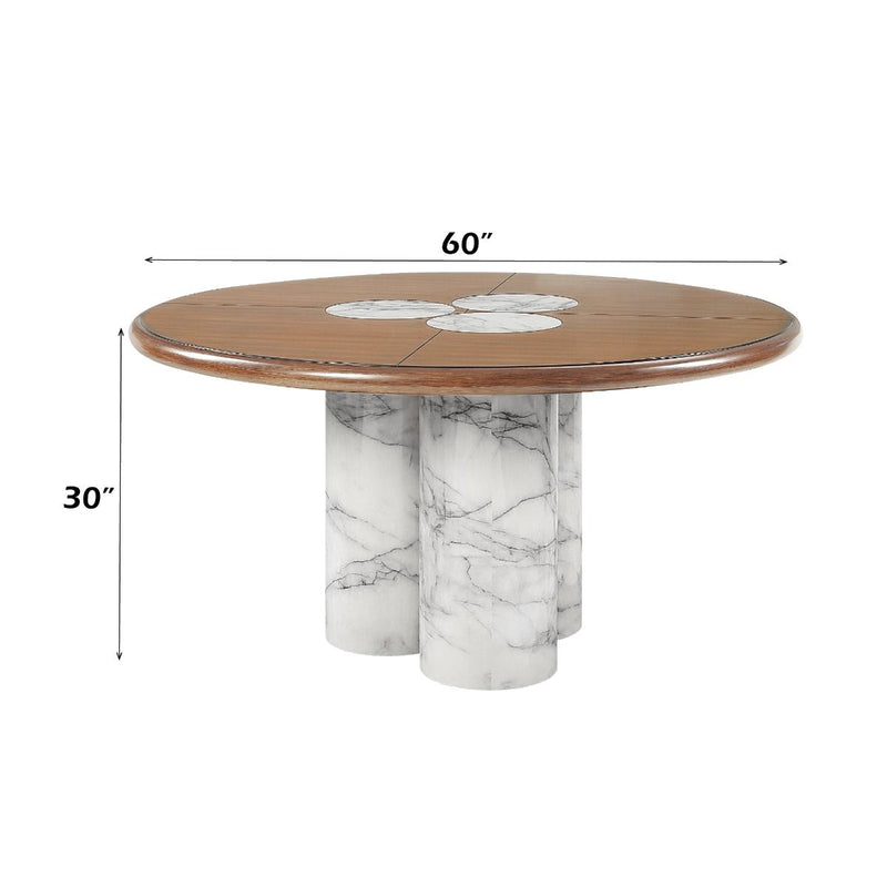 Harvey - Round Dining Table - Brown - R&R Furniture Gallery (Fountain Valley, CA)