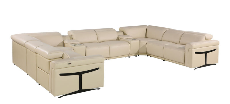 1126 - 10-Piece U-Shaped Sectional Sofa In With 4 Power Recliners & Power Headrests