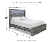 Signature Design by Ashley Baystorm panel bed with a sleek wooden frame and classic headboard design.