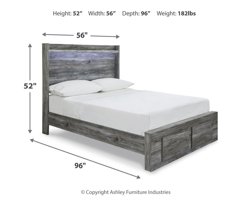 Signature Design by Ashley Baystorm panel bed with a sleek wooden frame and classic headboard design.