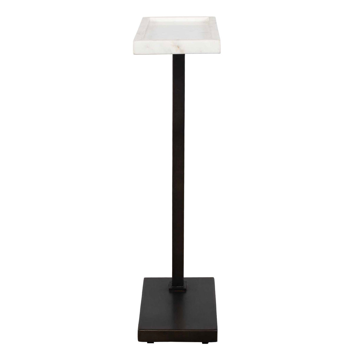 Accent Table - Bronze / White