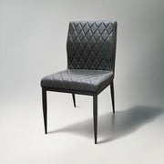 Cargo - Chair - Gray Synthetic Leather & Gunmetal - R&R Furniture Gallery (Fountain Valley, CA)