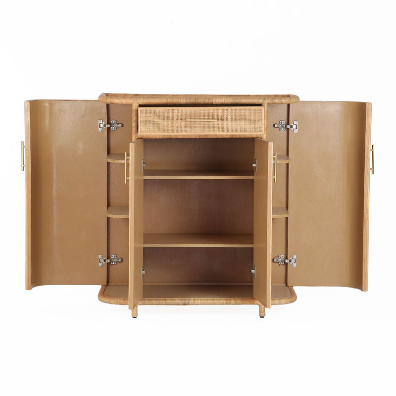 Tarot - Rattan Bar Cabinet - Natural - R&R Furniture Gallery (Fountain Valley, CA)