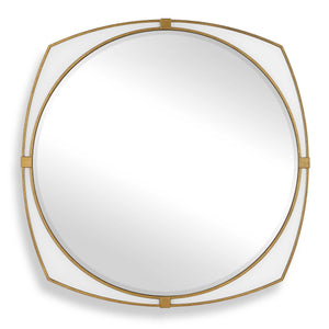 Estella - Round Mirror - Gold / White
