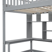 Loft Bed With Bookshelf, Drawers, Desk, And Wardrobe - R&R Furniture Gallery (Fountain Valley, CA)