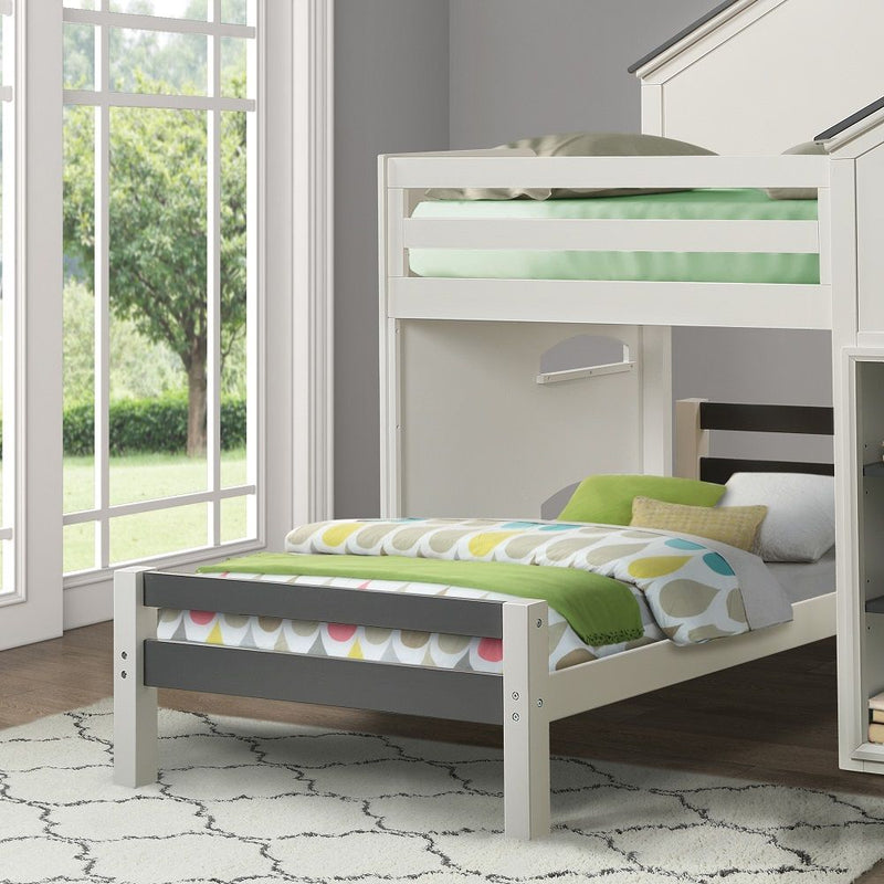 Ratana - Twin Bed - Gray & White - R&R Furniture Gallery (Fountain Valley, CA)