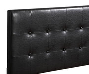 Upholstered Caldwell bed by Glory Furniture featuring a plush fabric headboard and sleek frame in a modern bedroom setting.