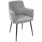 Pair of Lumi Source Andrew contemporary dining chairs, modern wooden seats with sleek metal legs, set of two for stylish dining rooms