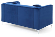 Glory Furniture stylish sloped arm loveseat, a stationary piece with modern design, featuring plush upholstery and comfortable seating.