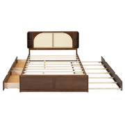 Headboard Bed With 2 Drawers And Trundle - R&R Furniture Gallery (Fountain Valley, CA)