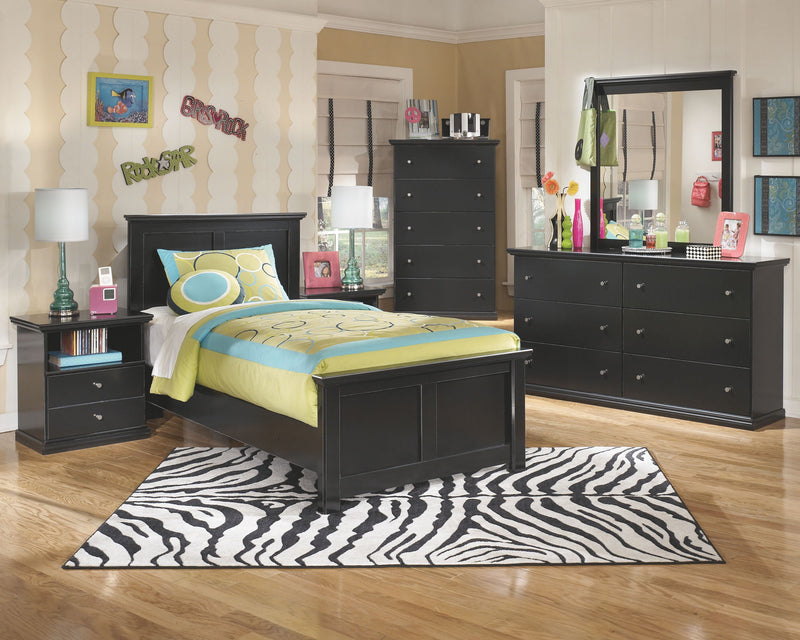 Maribel - Five Drawer Chest - Black - R&R Furniture Gallery (Fountain Valley, CA)