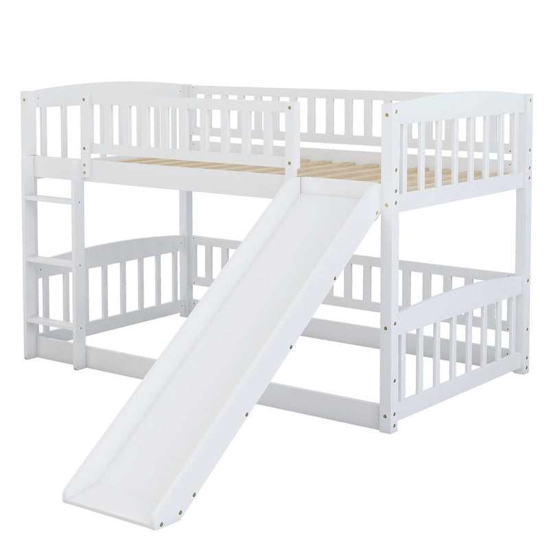 Low Bunk Bed With Slide, Fence And Ladder - R&R Furniture Gallery (Fountain Valley, CA)